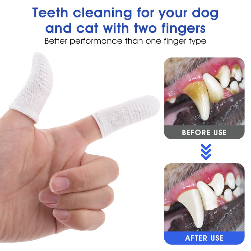 Molain Pack of 6 Dog Toothbrushes - 360º Nylon Pet Tooth Finger Brush for Dogs Cat Toothbrushes - Full Surround Bristles Dog Toothbrush for Easy Cleaning of Tongue and Teeth (White) - PawsPlanet Australia