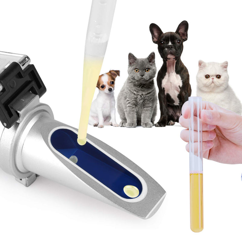 Pet Dog Cat Refractometer Pet Urine Specific Gravity Refractometer Serum Plasma Protein: 2~14g/dl, Clinical Animal Refractometer Hydrometers Urine Tester 1.000-1.060SG for Veterinary Cat Dog Pets - PawsPlanet Australia