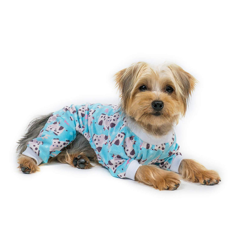 [Australia] - CuteBone Dog Pjs Onesies Pet Clothes Jumpsuit Apparel Soft Puppy Pajamas X-Small Cows&giraffe (Pack of 2) 