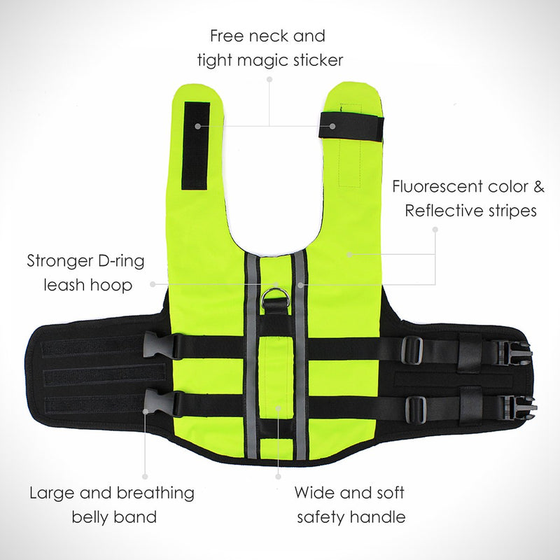 Namsan Dog Life Jacket Pet Life Vest Swimming Jacket for Large Dog, Green L - PawsPlanet Australia