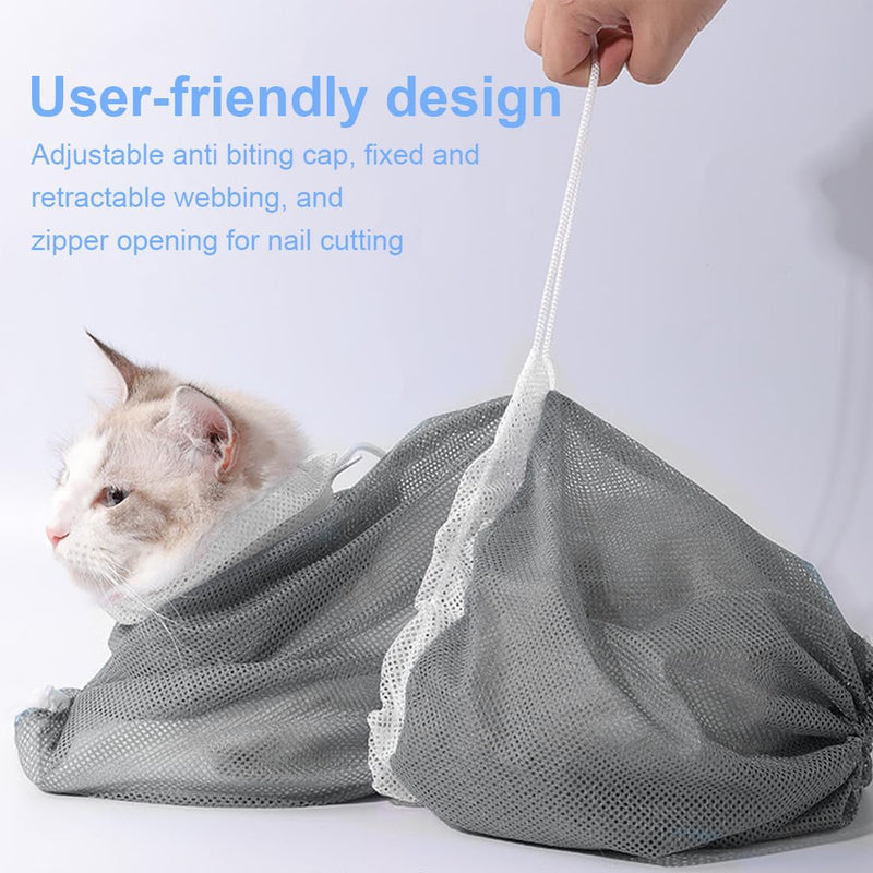 KGDUYC Cat Claw Care, Cat Bath Bag for Washing, Cat Bag, Cat and Dog Fixing Bag, Bath Bag, Beauty (20" x 12.5") - PawsPlanet Australia