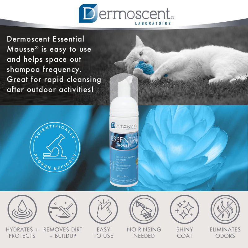 Dermoscent 920-7226 Essential Mousse for Cats, 150 ml - PawsPlanet Australia