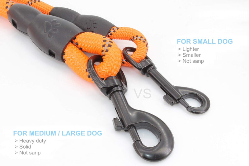 [Australia] - BAAPET 5 FT Strong Dog Leash with Comfortable Padded Handle and Highly Reflective Threads for Small Medium and Large Dogs 1/3'' x 5 FT (0~18 lbs.) Orange 