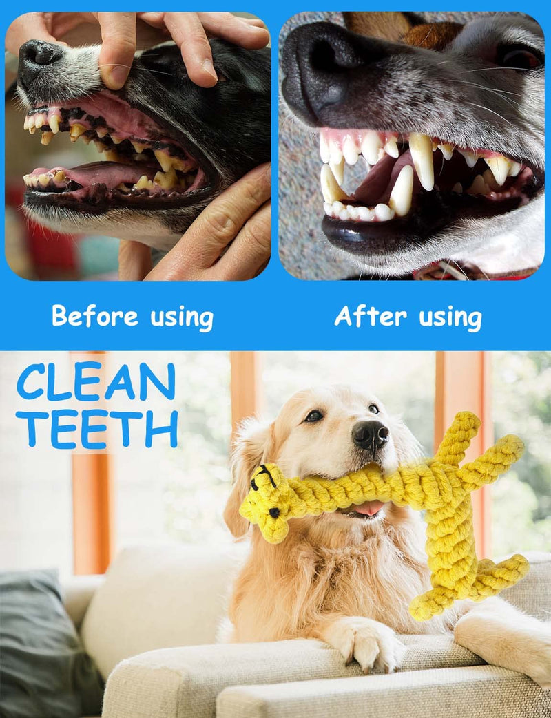 Decyam Dog Toy Dog Chew Toy Ropes, Puppy Cotton Rope Toy for Small Dogs, Interactive Dog Toy for Boredom (4 Pack) 4 Pack - PawsPlanet Australia