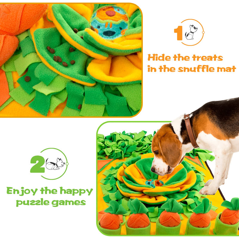 ZMUBB Pet Snuffle Mat for Dogs Sniff Mat Nosework Feeding Mat Slow Feeder Interactive Dog Puzzle Toys for Training and Stress Relief Encourages Natural Foraging Skills - PawsPlanet Australia