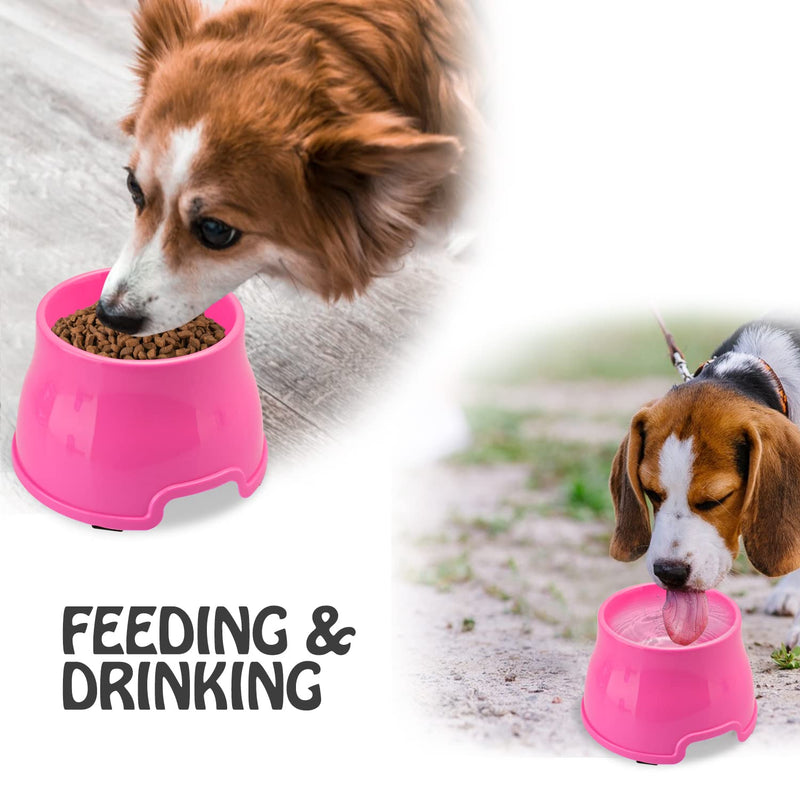 Long Ears Dog Bowl, Spaniel Dog Bowl, Pet Feeding Elevated Bowl for Food and Water, Non-slip Tall Feeder Bowl, Raised bowl for Small Medium Large Dog Breeds (Pink, M) - PawsPlanet Australia