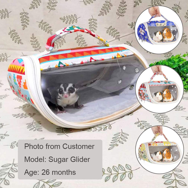 KINTOR Hamster Carrier Bag Small Animal Portable Breathable Outgoing Bag for Guinea Pig Hedgehog Squirrel Chinchilla mice Rats Sugar Glider Ferret Small Parrots Blue Deer Medium - PawsPlanet Australia