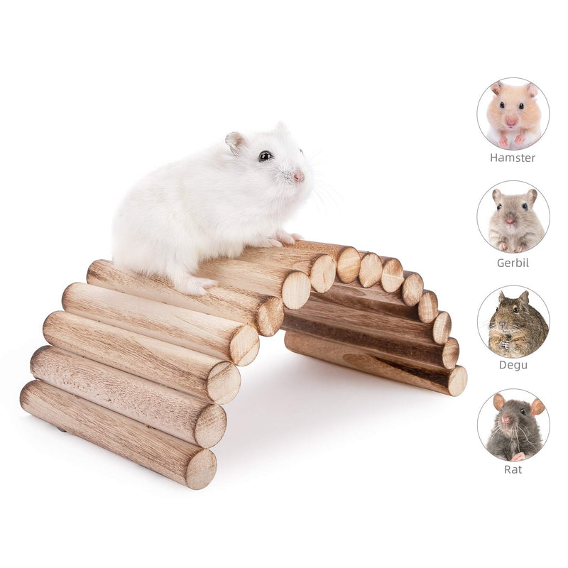 Niteangel Small Animal Climbing Toys - Suspension Bridge Ladder for Hamsters Gerbils Mice Rats Guinea Pigs or Other Small Pets 7.8'' x 3.9'' - PawsPlanet Australia
