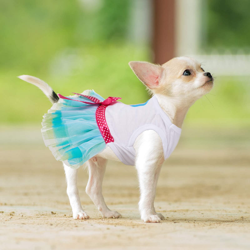 2 Pieces Dog Tutu Dress Cute Pet Skirt Puppy Princess Skirt Pet Summer Apparel for Small Dogs and Cats - PawsPlanet Australia