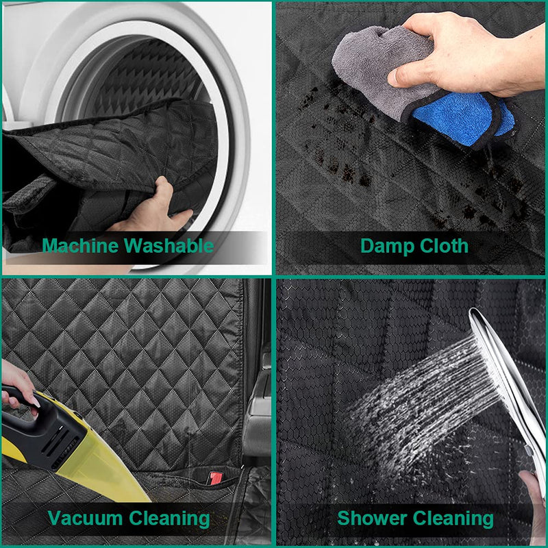Dog Car Seat Cover for Back Seat Cover Non Stick Fur Rear Seat Protector for Kids Nonslip Water Proof Durable Bench Seat Cover for PEt Truck SUV bench dog car seat cover Black - PawsPlanet Australia