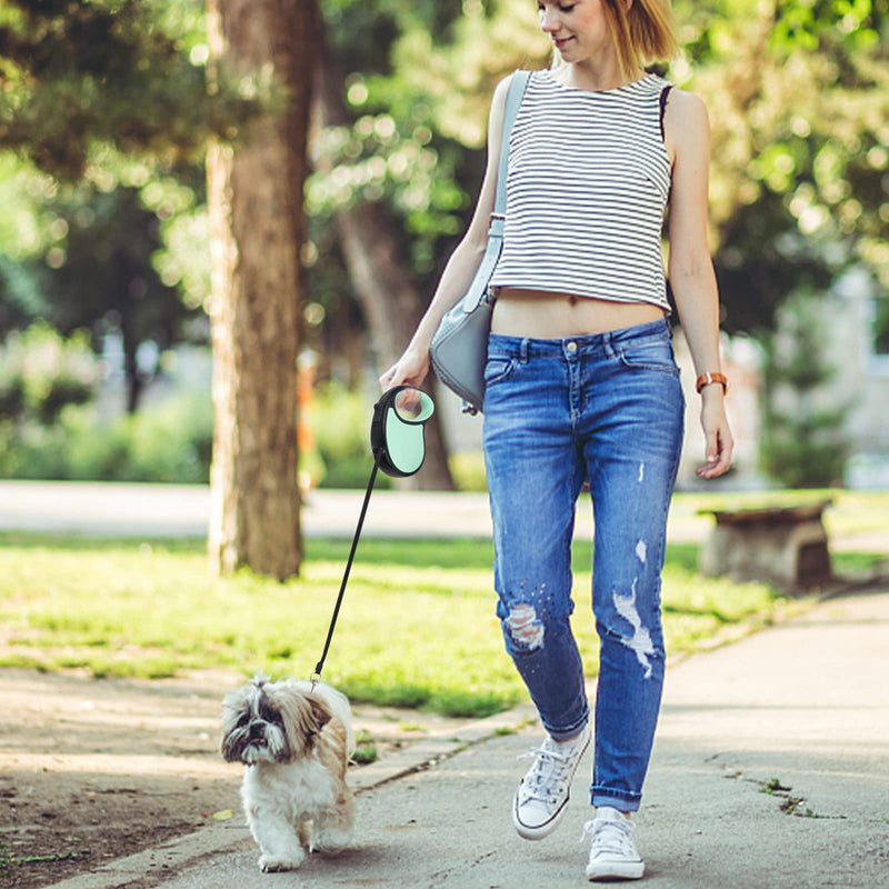 Retractable Dog Leash, 5m Long Retractable Dog Leash Tangle Free Nylon Dog Leash Non-Slip Handle 360° Rotating Metal Clasp for Small Medium Dogs, Cats (Green) Green - PawsPlanet Australia