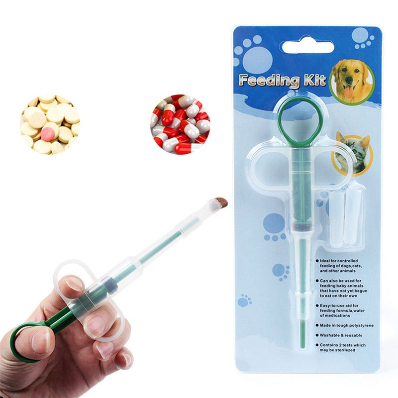 LIYU Dogs and Cats Medicine Feeder (2 Pack) Pet is Given Medicines Medical Feeding Tool Silicone Syringes Super Durable and Reusable Extremely Convenient - Green - PawsPlanet Australia