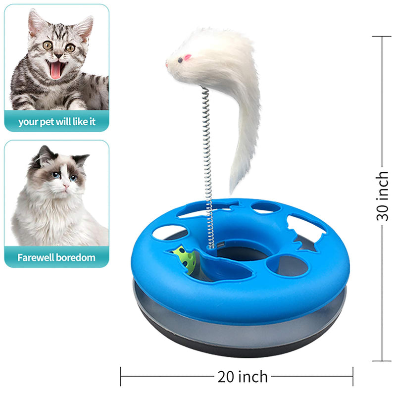 Cat Toys, Interactive Cat Toys for Indoor Cats, Funny Kitten Toys, Pet Cat Spring Toy with Moving Balls Catch Exercise - PawsPlanet Australia