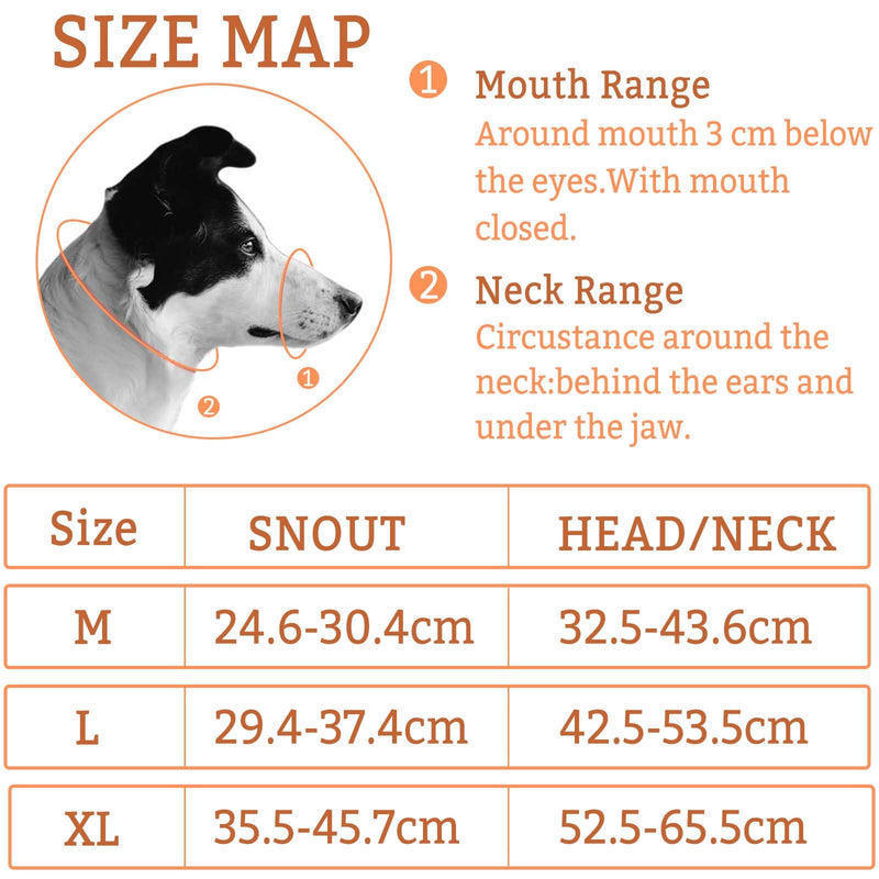 Dog halter, FainFun dog head halter, dog head harness, halter for dogs, dog halter for large dogs, preventing dangerous pulling of dogs on walks (L) L - PawsPlanet Australia