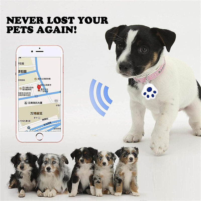 Mini Cat/Dog GPS Tracking Locator, Bluetooth Tracker for Kids Pets Dogs Cats Wallet Luggage Key Finder Smart Tracker Waterproof Portable Device Pet Locator Loss Prevention Blue - PawsPlanet Australia