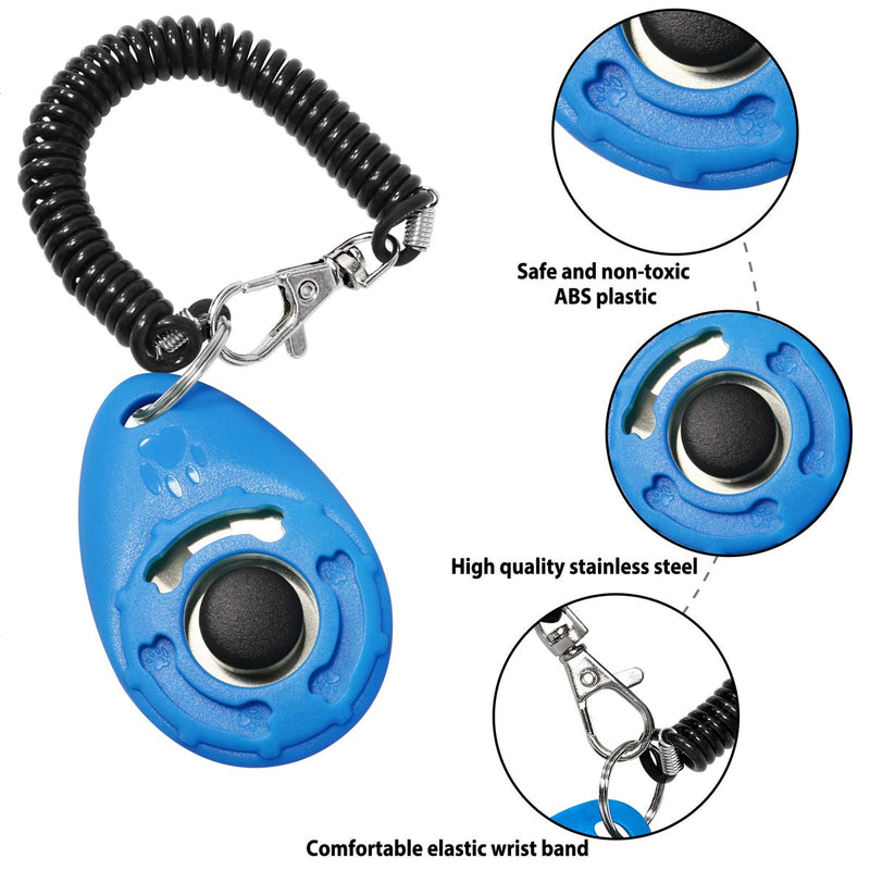 Larasun Dog Clickers 4-Pack Dog Training Clickers with Wrist Strap for Dog Cat Horse - PawsPlanet Australia