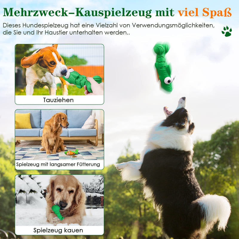 Dog toy, robust dog toy, food dispenser, interactive toy, dental care, bite-resistant, natural rubber, activity for every breed of dog, for indestructible chewing dog toy green B-green - PawsPlanet Australia