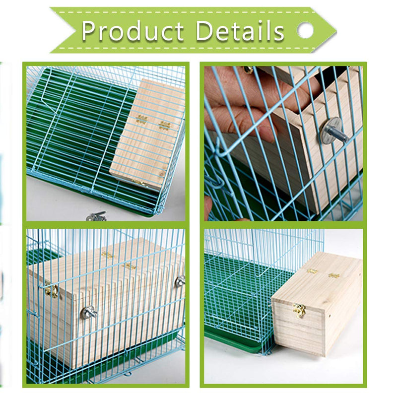 PINVNBY Parakeet Nesting Box Bird House Wood Breeding Box Parrots Mating Box for Lovebirds,Cockatoo,Budgie, Finch,Canary and Medium-Sized Birds (L) L:11.4"*5.9"*5.9"inch - PawsPlanet Australia