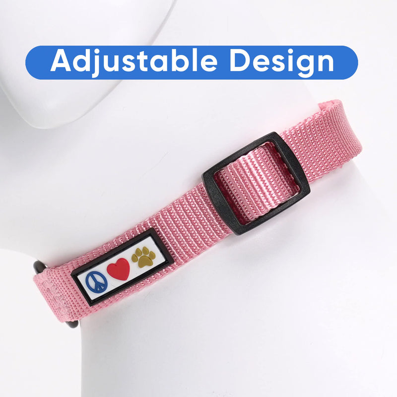 PAWTITAS dog collar for small dogs | Basic dog collar ideal for dogs of small breeds Cherry Blossom Pink Dog Collar Small (S) S (Pack of 1) Pink Millennial ✅ Solid - PawsPlanet Australia