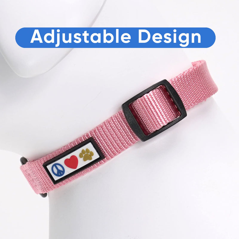 PAWTITAS dog collar for extra small dogs | Basic dog collar ideal for dogs of extra small breeds Cherry Blossom Pink Dog Collar Extra Small (XS) XS (Pack of 1) Pink Millennial ✅ Solid - PawsPlanet Australia