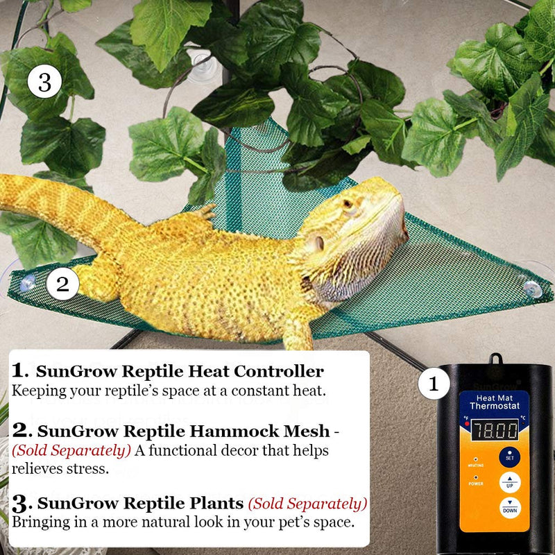 [Australia] - 1000 W Reptile Heat Controller - Digital Thermostat & Terrarium Lighting Regulator - For Germination, Fermentation, Rooting & Homebrewing - Celsius & Fahrenheit Display - Easy Plug & Set Installation 
