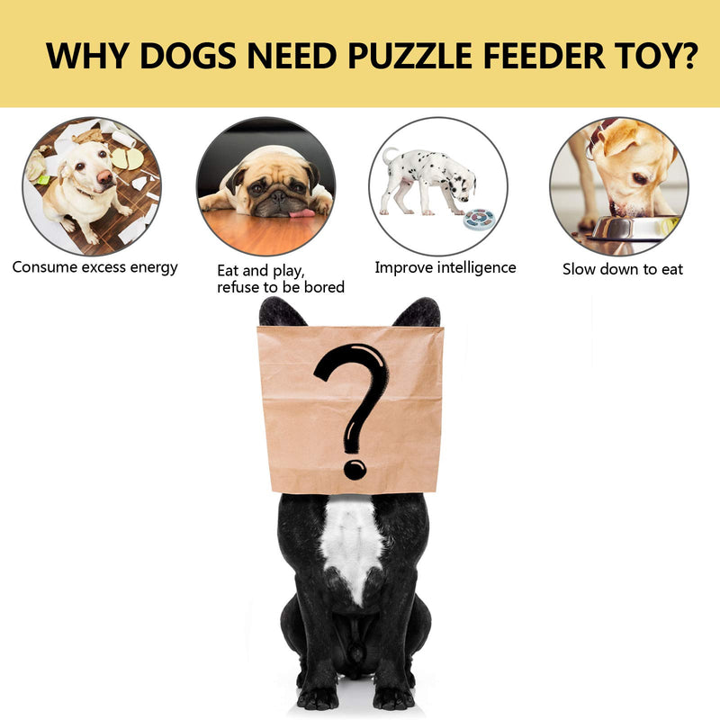 MOSNOW Dog Puzzle Slow Feeder Toy - With A Treat Toy Ball, Puppy Treat Dispenser Puzzle Slow Feeder Toy, Durable Dog Interactive Toy, Improving IQ Training Toy - PawsPlanet Australia