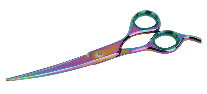 [Australia] - Sharf Gold Touch Pet Grooming Shears, 7.5 Inch Rainbow Curved Shears, 440c Stainless Steel Japanese Shears, Pet Grooming Curved Scissors & Dog Shears … 