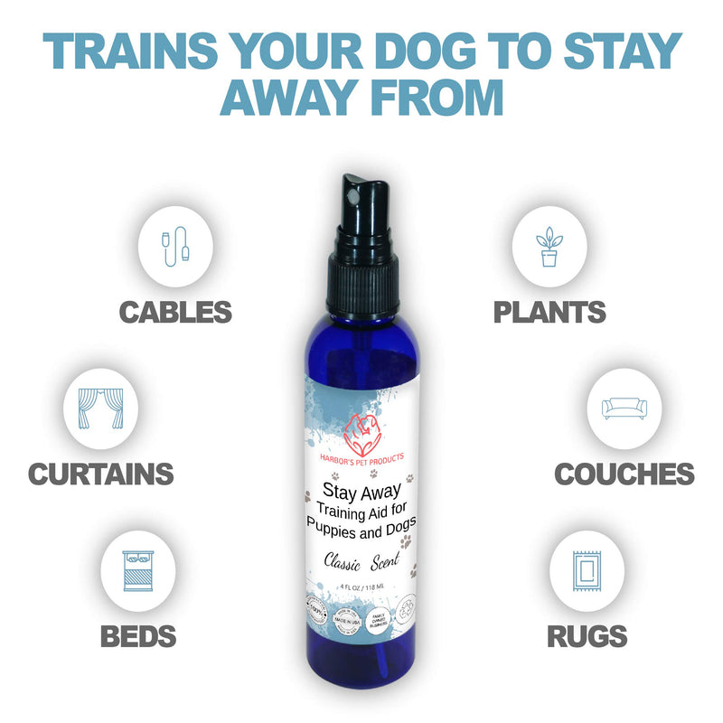 [Australia] - Harbor's Dog Repellent and Training Aid for Puppies and Dogs - 4 oz | Puppy Training Spray | Dog Training Spray | Dog Repellent for Furniture | Dog Repellent for Plant 