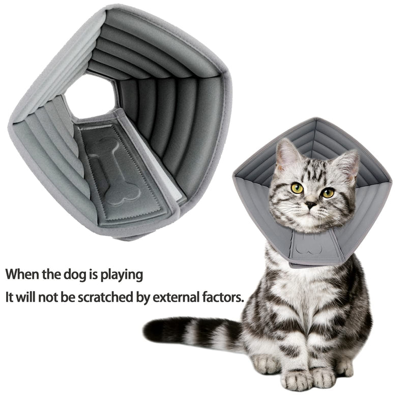 Dog Cone Collar Adjustable Pet Cone Pet Recovery Collar, Restoring collar wound healing after dog surgery to prevent scratches,Does not affect eating Practical for Dogs and Cats (Small) Small - PawsPlanet Australia
