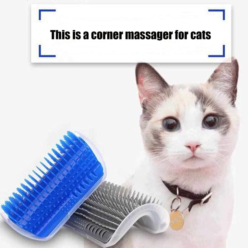 JAKI Cat Self Groomer, Cat Corner Brush Massage Comb, 4 Pack Cat Corner Scratcher for Wall for Long and Short Fur Kitten Puppy - PawsPlanet Australia