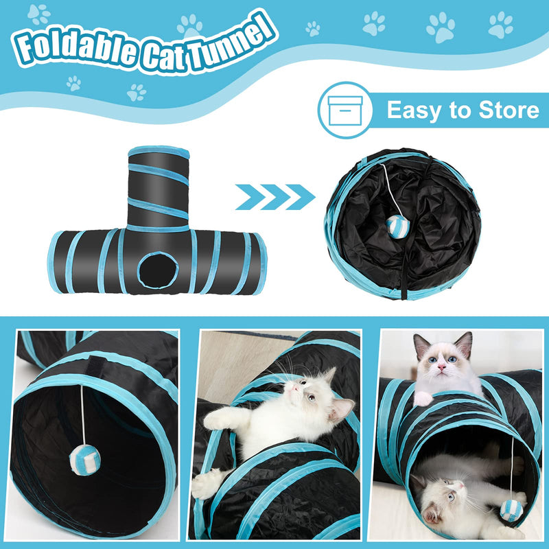 JOTOL cat toy set with cat tunnel, 39 pieces cat toys including balls, feather toys for cats, plush toys, toy mice, cat toy variety pack for kitty cats - PawsPlanet Australia