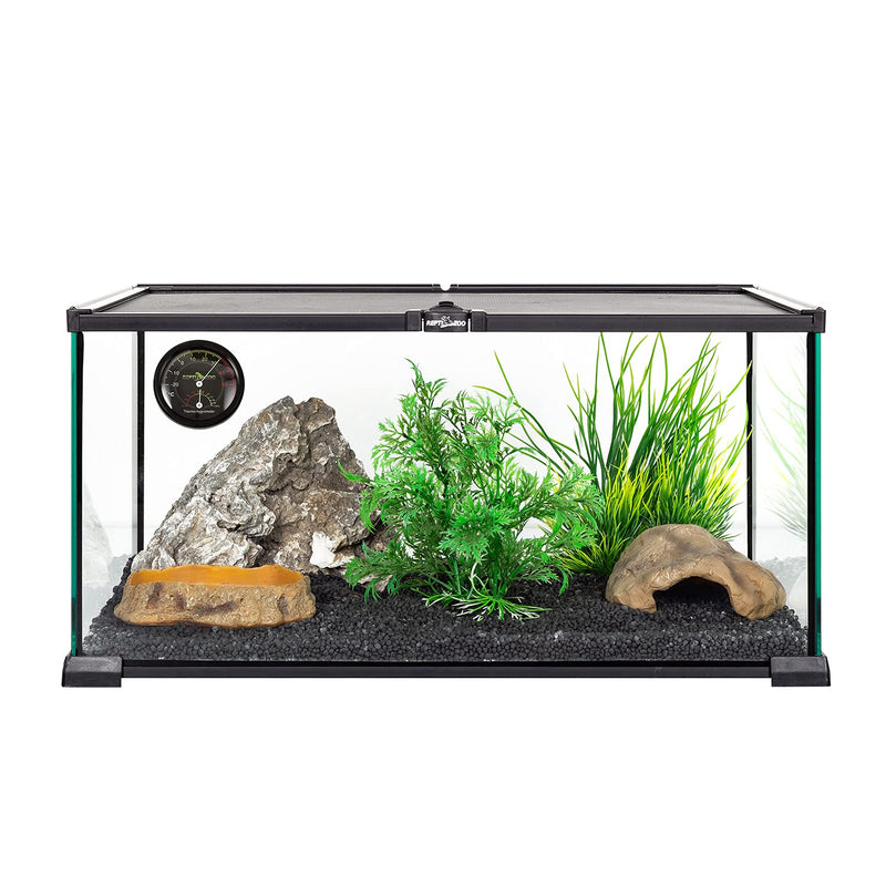 REPTI ZOO Reptile Terrarium Thermometer Hygrometer Dual Gauges Pet Rearing Box Reptile Thermometer and Humidity Gauge - PawsPlanet Australia