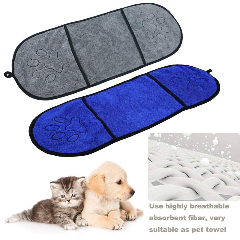 Microfiber Dog Towel, NALCY 2 Pcs Super Absorbent Towel, Dog Towel, Dog Beach Towel, Dog Absorbent Towel, for Dog Cats, Unique Design Pet Bath Towel, for Small and Medium Dogs - PawsPlanet Australia