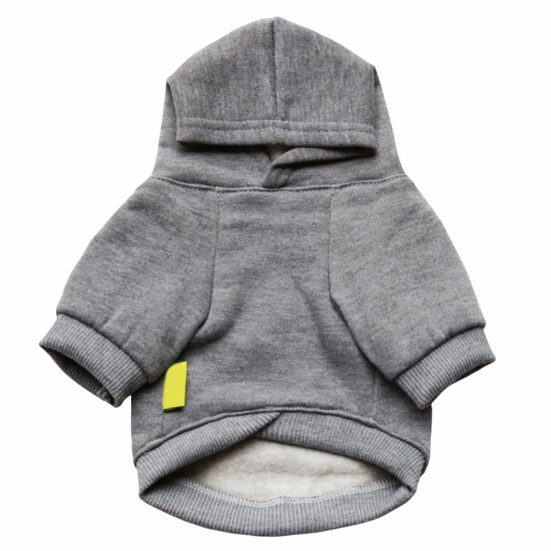 Security Dog Hoodies Dog Clothes Apparel Winter Sweatshirt Warm Sweater Cotton Puppy Small Dog Hoodie for Small Dog Medium Dog Cat Grey - PawsPlanet Australia