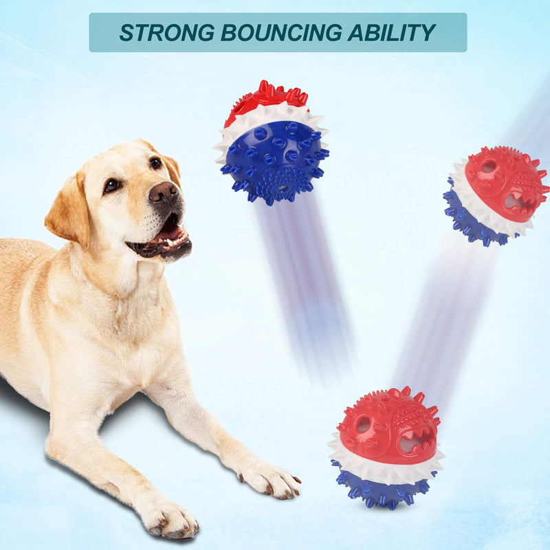 FREESOO Dog Puzzle Interactive Squeaky Toys Puppy Treats Ball Food Dispenser IQ Training Slow Eating for boredom Small Medium Large Dogs RedBlue - PawsPlanet Australia