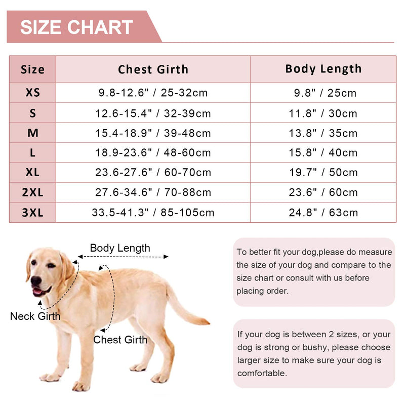 Kuoser British Style Plaid Dog Winter Coat, Windproof Cozy Cold Weather Dog Coat Dog Apparel Dog Jacket Dog Vest for Small Medium and Large Dogs with Pocket & Leash Hook XS-3XL S(Chest Girth:12.6-15.4") Pink - PawsPlanet Australia