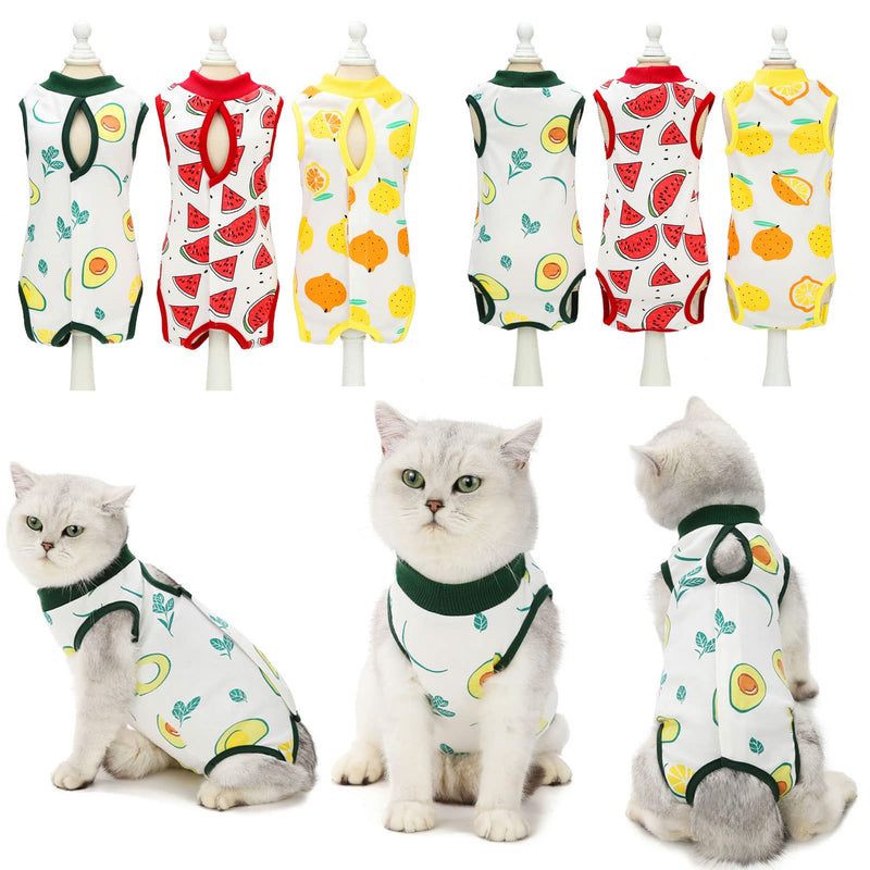 Komate Kitten Professional Surgical Cat Recovery Suit Cat Clothes for Abdominal Wounds Skin Diseases After Surgery E-Collar Alternative Kittens Physiological Clothes Anti Licking (Avocado, S) Avocado - PawsPlanet Australia