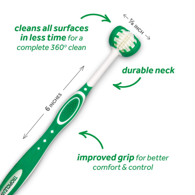 Fresh Breath by TropiClean Triple Flex Toothbrush for Small Dogs - PawsPlanet Australia