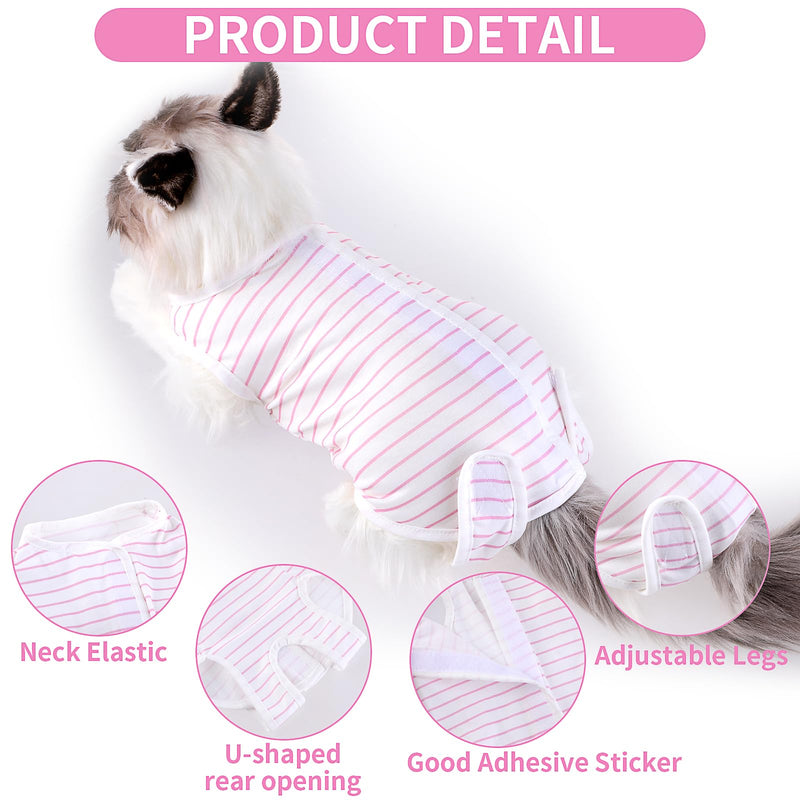 cobee Professional Cat Recovery Suit for Abdominal Wounds or Skin Diseases, Cat Surgery Recovery Suit Soft E Collar Cone Alternative Cat Onesie for Cats (Pink, Size M) - PawsPlanet Australia