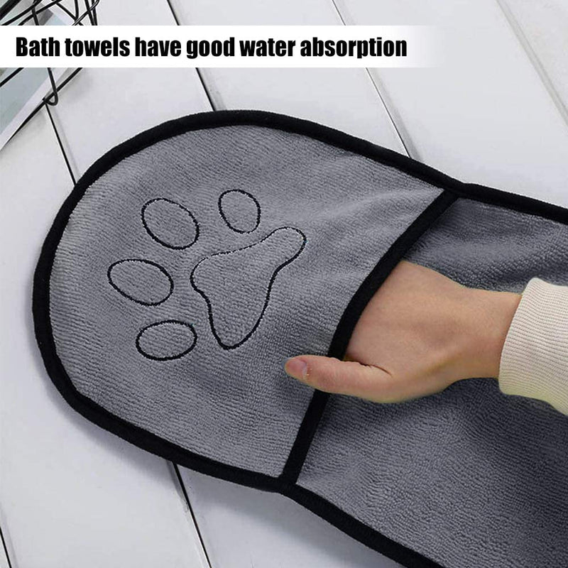 Microfiber Dog Towel, NALCY 2 Pcs Super Absorbent Towel, Dog Towel, Dog Beach Towel, Dog Absorbent Towel, for Dog Cats, Unique Design Pet Bath Towel, for Small and Medium Dogs - PawsPlanet Australia