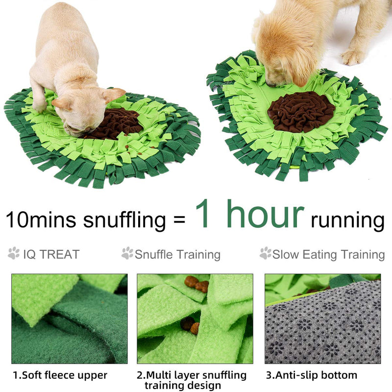 Homrich Dog Snuffle Mat,Pet Dog Feeding Mat Nosework Training Dog Slow Feeding Pad to Ncourages Natural Foraging Skills,Durable Interactive Dog Toys Interactive Food IQ Pet Puzzle Toy Stress Release - PawsPlanet Australia