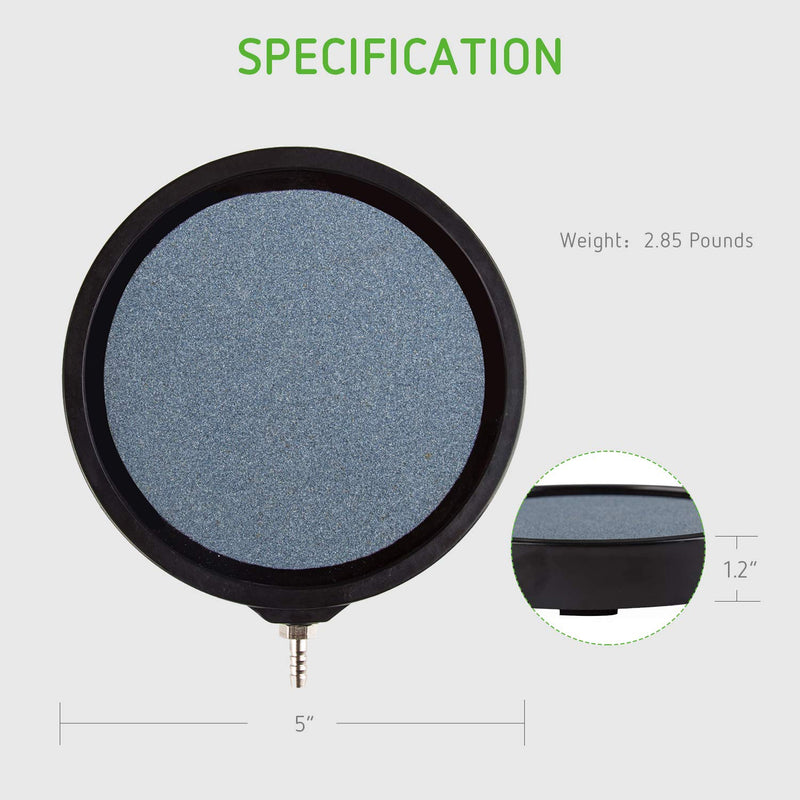 [Australia] - VIVOSUN 5 Inch Air Stone Disc with Shell for Hydroponics Aquarium Tank Pump 