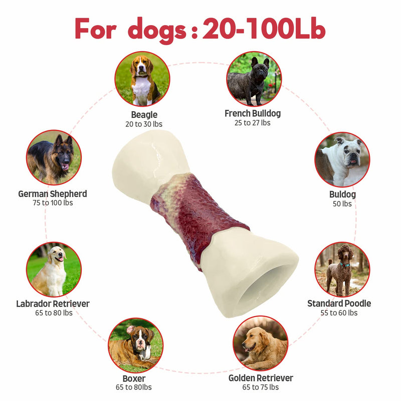 ADSDIA Tough Dog Chew Toys for Aggressive Chewer Dog Large Medium Breed Durable Indestructible Dog Bone Dog Toys for Dogs Beef - PawsPlanet Australia