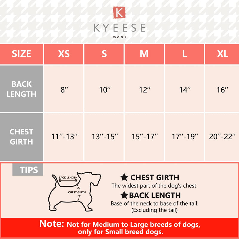 KYEESE Dog Dress Plaid with Bowknot Light Weight Pet Apparel for Small Dogs Cats Puppy Dog Outfits, Grey L Large - PawsPlanet Australia