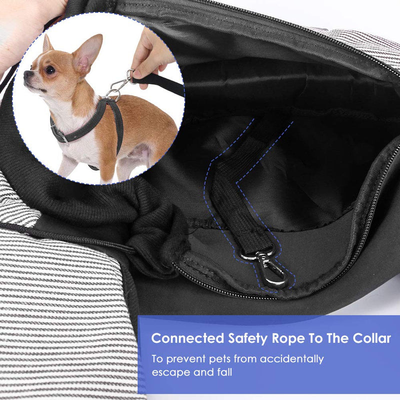 HomeChi Pet Sling, Small Pets Puppy Dog Cat Sling Carrier Bag Hands-Free with Adjustable Padded Strap Front Pouch Single Shoulder Bag Carrying Tote for Outdoor Walking Hiking Grey - PawsPlanet Australia