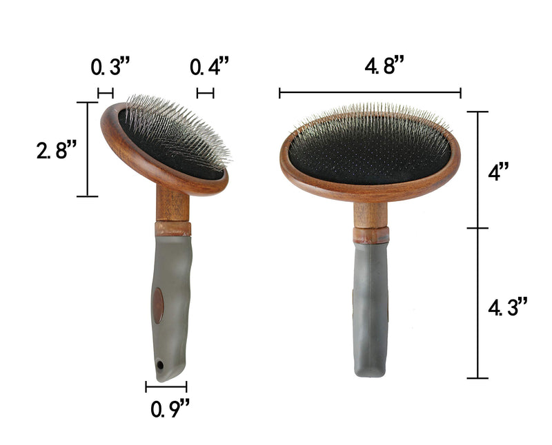 [Australia] - HOP Home of Paws Slicker Pet Grooming Brush for Dogs and Cats - Professional Pet Shedding Grooming Tool for Small, Medium & Large Dogs and Cats, with Short to Long Hair, Lotus Wood 