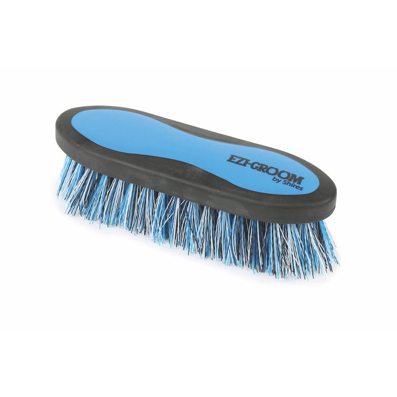 Shires 1482 Ezi-Groom Large 2-Tone Dandy Brush Bright Blue - PawsPlanet Australia