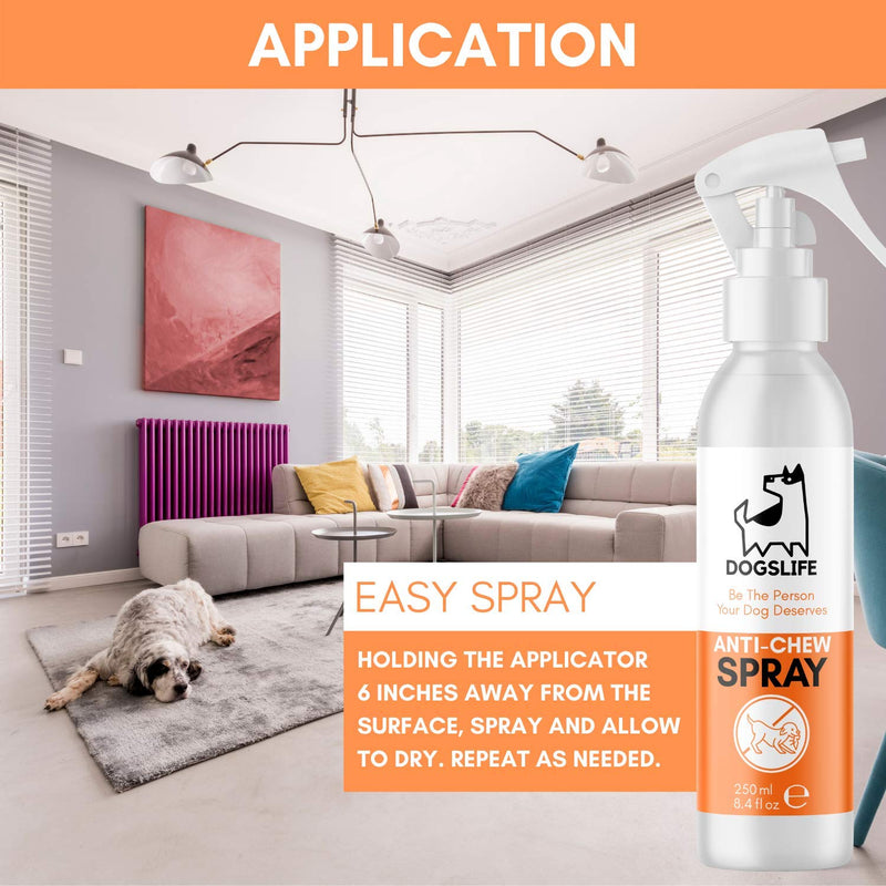 Anti Chew Spray | Stop Dog Chewing Spray | Safe Bitter Chew Deterrent Works On Household Items & Furniture | Stop Puppies Chewing, Biting + Licking Spray | Proudly Made In The UK Anti Chew Spray 250ml - PawsPlanet Australia