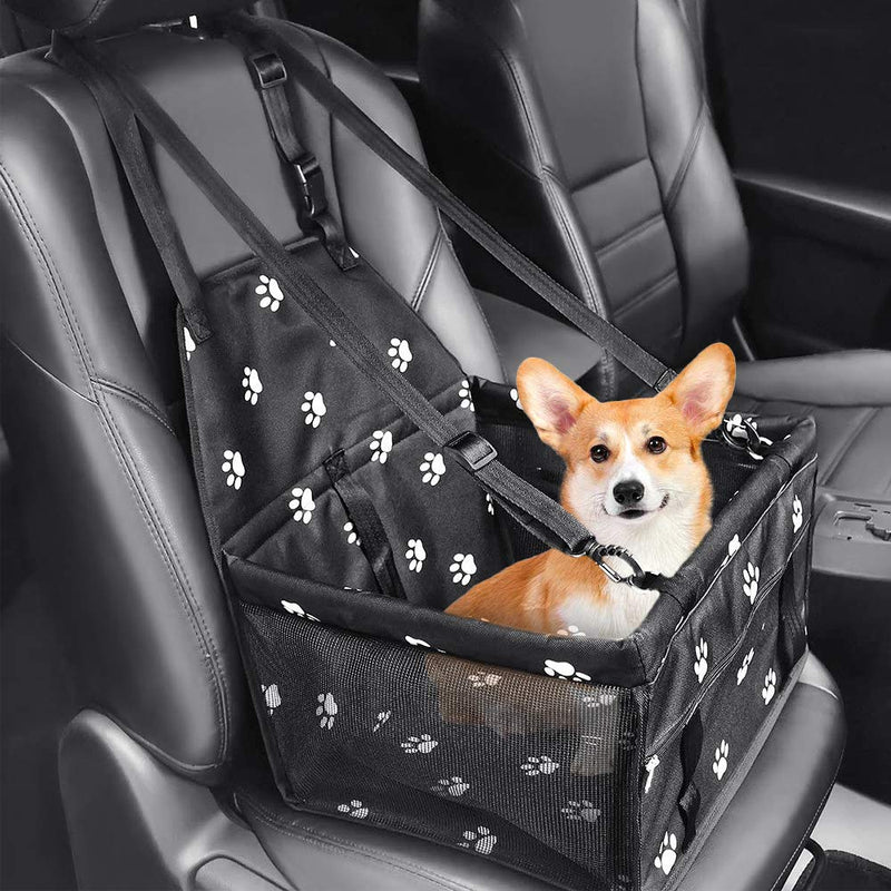 [Australia] - Winkeyes Dog Car Seats for Small Dogs, Portable Pet Booster Car Seat Waterproof & Foldable Puppy Car Seat with Seat Belt Suitable for Medium Pets Under 11 lb 
