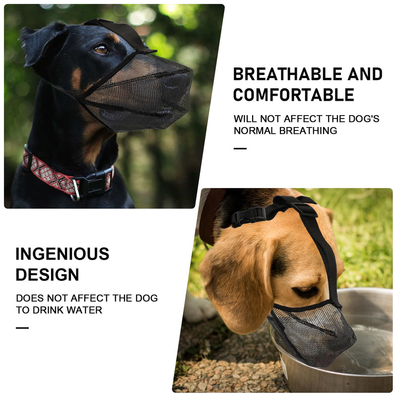 Dog Muzzle, Adjustable Dog Muzzles to Stop Eating, Biting and Barking, Fully Closed Muzzle for Medium Small Large Dogs (S) S - PawsPlanet Australia